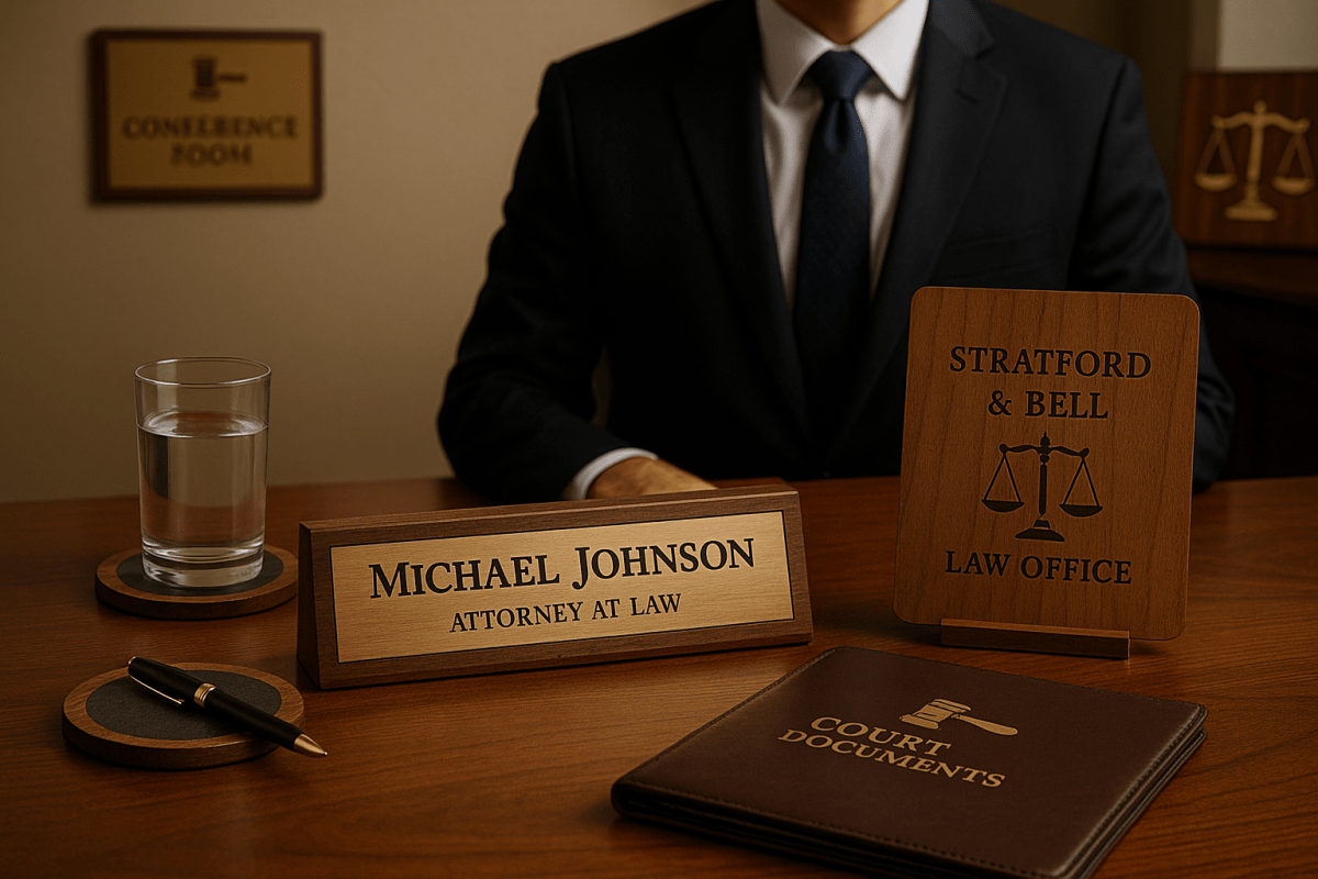 Custom Office Decor & Essentials for Legal Professionals - Custom Crafting Alliance, LLC