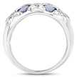 2.31 Carat Genuine Tanzanite .925 Sterling Silver Ring