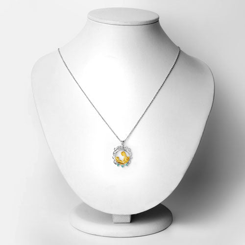 0.09 Carat Genuine Emerald .925 Sterling Silver Pendant - Pendants - Custom Crafting Alliance, LLC