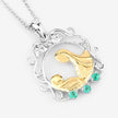 0.09 Carat Genuine Emerald .925 Sterling Silver Pendant - Pendants - Custom Crafting Alliance, LLC
