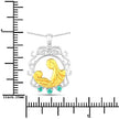 0.09 Carat Genuine Emerald .925 Sterling Silver Pendant - Pendants - Custom Crafting Alliance, LLC