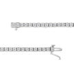 .925 Sterling Silver 1.0 Cttw Miracle-Set Diamond Round Faceted Bezel Tennis Bracelet (I-J Color, I3 Clarity) - 7