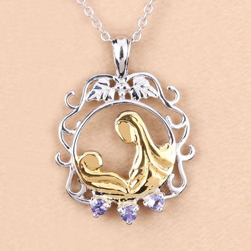 0.11 Carat Genuine Tanzanite .925 Sterling Silver Pendant - Pendants - Custom Crafting Alliance, LLC
