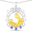 0.11 Carat Genuine Tanzanite .925 Sterling Silver Pendant - Pendants - Custom Crafting Alliance, LLC