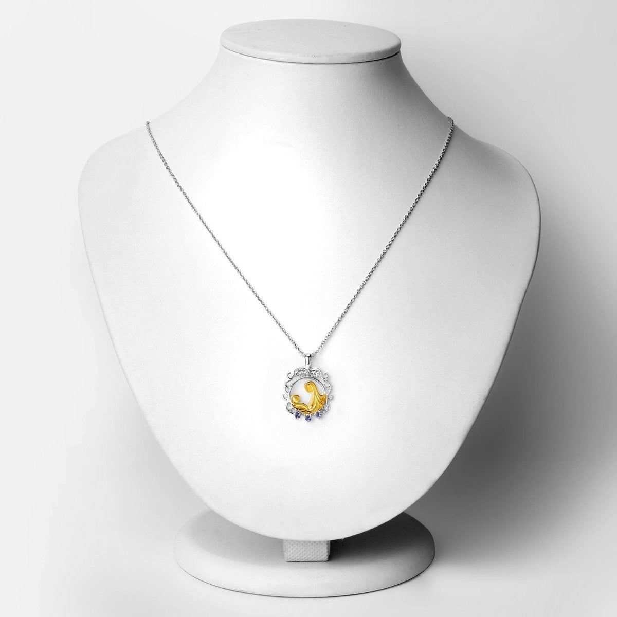 0.11 Carat Genuine Tanzanite .925 Sterling Silver Pendant - Pendants - Custom Crafting Alliance, LLC