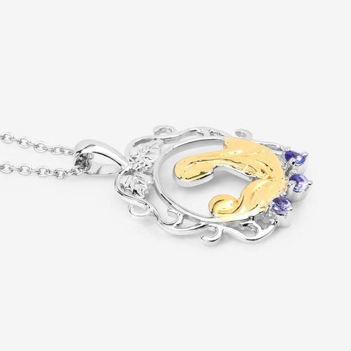 0.11 Carat Genuine Tanzanite .925 Sterling Silver Pendant - Pendants - Custom Crafting Alliance, LLC
