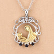 0.12 Carat Genuine Blue Sapphire .925 Sterling Silver Pendant - Pendants - Custom Crafting Alliance, LLC