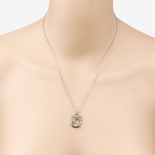 0.12 Carat Genuine Blue Sapphire .925 Sterling Silver Pendant - Pendants - Custom Crafting Alliance, LLC