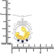 0.12 Carat Genuine Blue Sapphire .925 Sterling Silver Pendant - Pendants - Custom Crafting Alliance, LLC