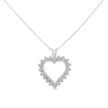 .925 Sterling Silver 1/4 Cttw Miracle Set Diamond Open Heart 18