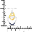 0.14 Carat Genuine Blue Sapphire .925 Sterling Silver Pendant - Pendants - Custom Crafting Alliance, LLC