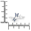 0.14 Carat Genuine Blue Sapphire .925 Sterling Silver Ring - Rings - Custom Crafting Alliance, LLC