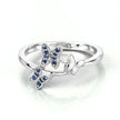 0.14 Carat Genuine Blue Sapphire .925 Sterling Silver Ring - Rings - Custom Crafting Alliance, LLC