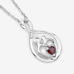 0.14 Carat Genuine Garnet .925 Sterling Silver Pendant - Pendants - Custom Crafting Alliance, LLC