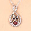 0.14 Carat Genuine Garnet .925 Sterling Silver Pendant - Pendants - Custom Crafting Alliance, LLC