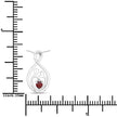 0.14 Carat Genuine Garnet .925 Sterling Silver Pendant - Pendants - Custom Crafting Alliance, LLC