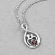 0.14 Carat Genuine Garnet .925 Sterling Silver Pendant - Pendants - Custom Crafting Alliance, LLC