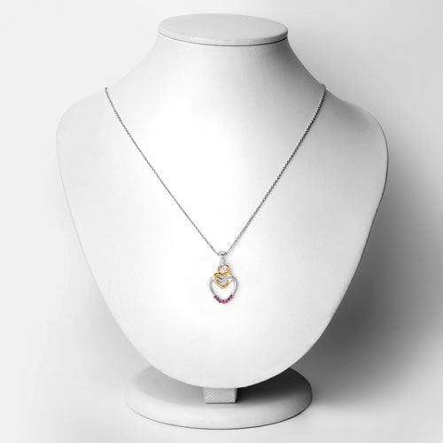 0.14 Carat Genuine Ruby .925 Sterling Silver Pendant - Pendants - Custom Crafting Alliance, LLC