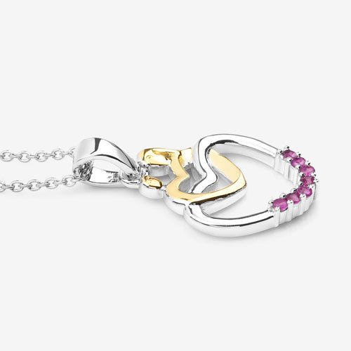 0.14 Carat Genuine Ruby .925 Sterling Silver Pendant - Pendants - Custom Crafting Alliance, LLC