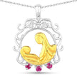 0.14 Carat Genuine Ruby .925 Sterling Silver Pendant - Pendants - Custom Crafting Alliance, LLC