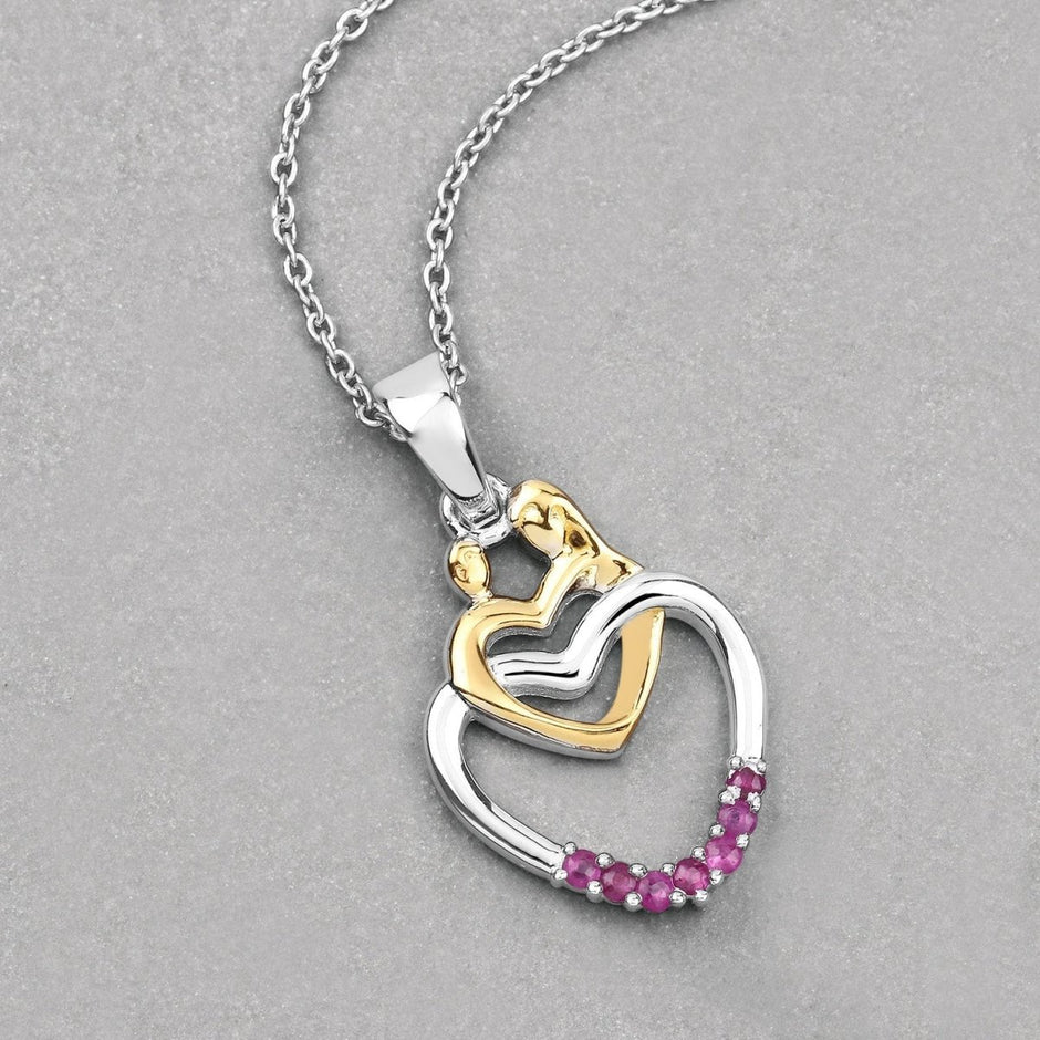 0.14 Carat Genuine Ruby .925 Sterling Silver Pendant - Pendants - Custom Crafting Alliance, LLC