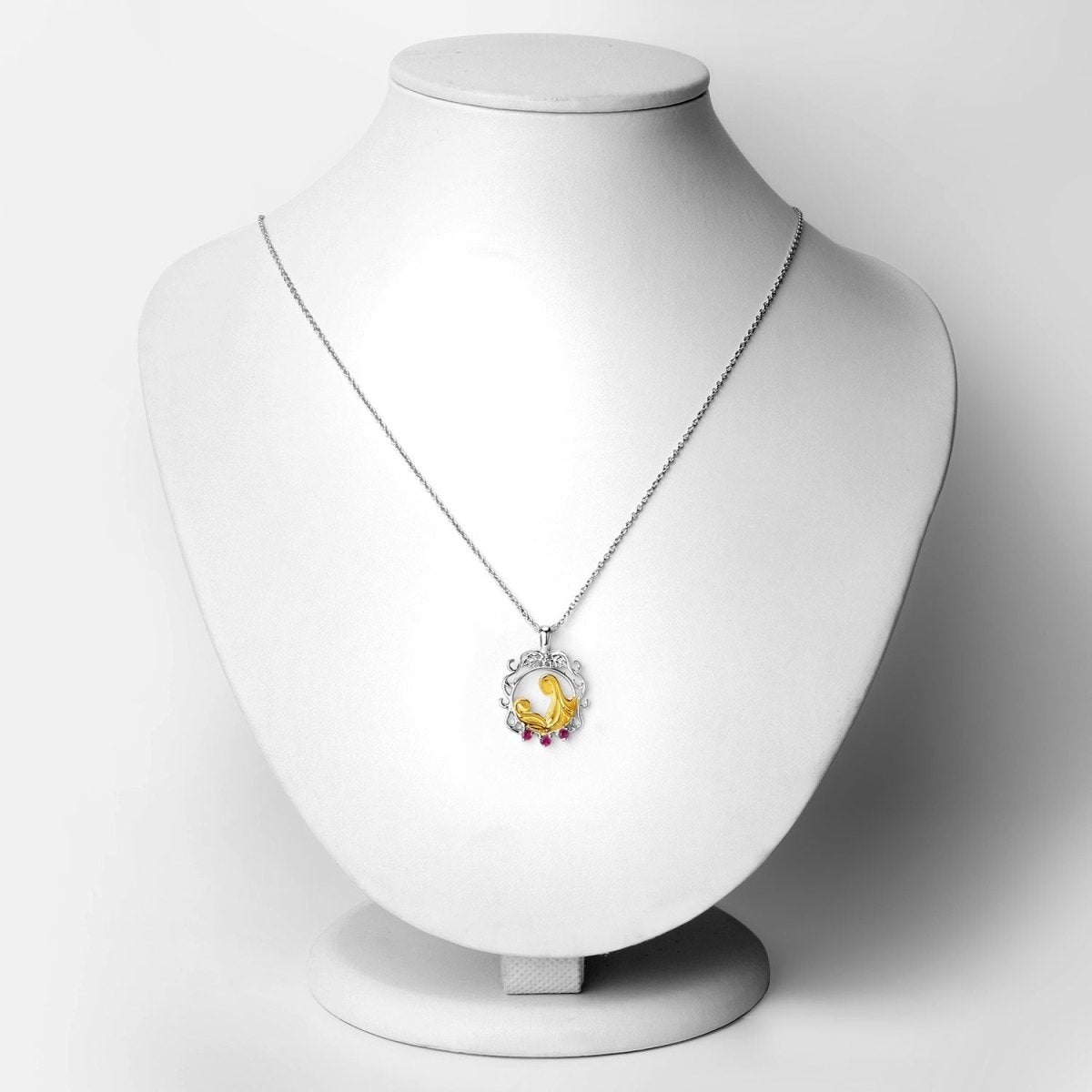 0.14 Carat Genuine Ruby .925 Sterling Silver Pendant - Pendants - Custom Crafting Alliance, LLC