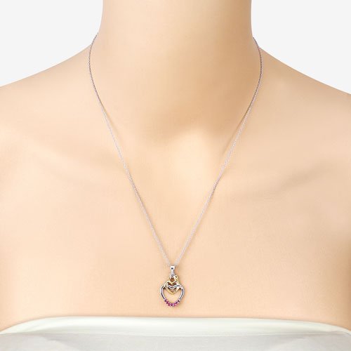 0.14 Carat Genuine Ruby .925 Sterling Silver Pendant - Pendants - Custom Crafting Alliance, LLC