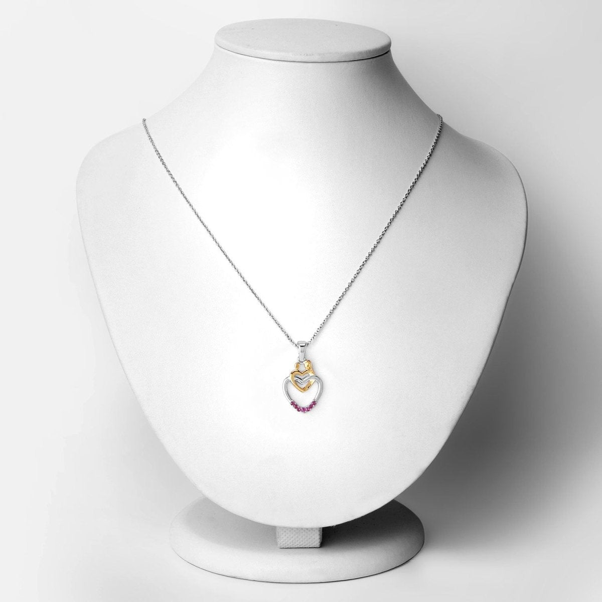 0.14 Carat Genuine Ruby .925 Sterling Silver Pendant - Pendants - Custom Crafting Alliance, LLC