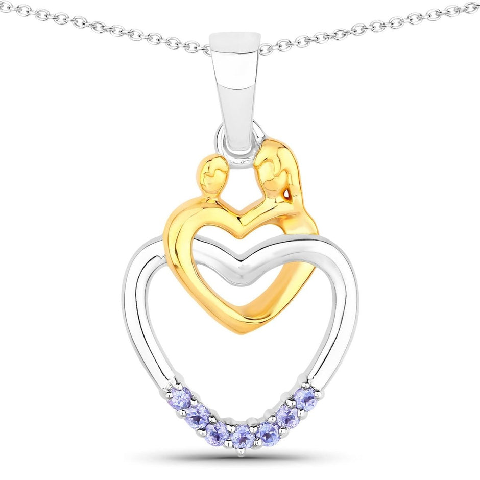 0.14 Carat Genuine Tanzanite .925 Sterling Silver Pendant - Pendants - Custom Crafting Alliance, LLC