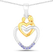 0.14 Carat Genuine Tanzanite .925 Sterling Silver Pendant - Pendants - Custom Crafting Alliance, LLC