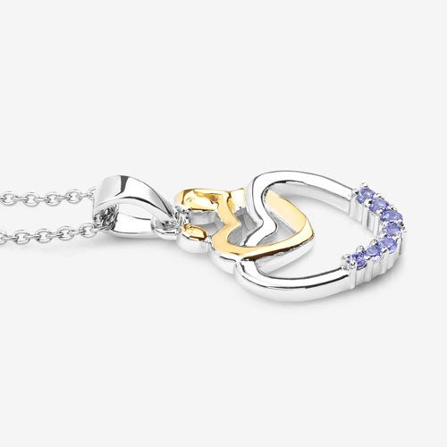 0.14 Carat Genuine Tanzanite .925 Sterling Silver Pendant - Pendants - Custom Crafting Alliance, LLC