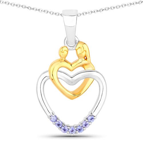 0.14 Carat Genuine Tanzanite .925 Sterling Silver Pendant - Pendants - Custom Crafting Alliance, LLC