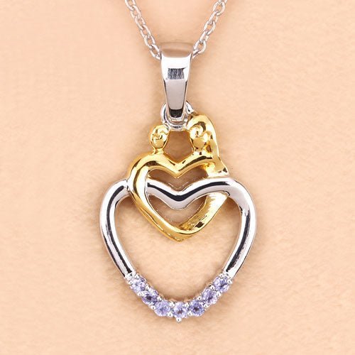 0.14 Carat Genuine Tanzanite .925 Sterling Silver Pendant - Pendants - Custom Crafting Alliance, LLC