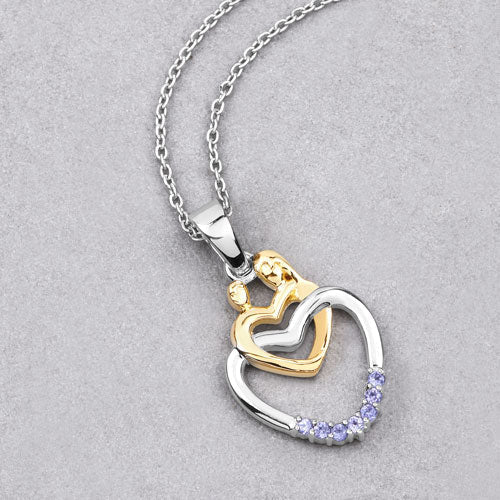 0.14 Carat Genuine Tanzanite .925 Sterling Silver Pendant - Pendants - Custom Crafting Alliance, LLC