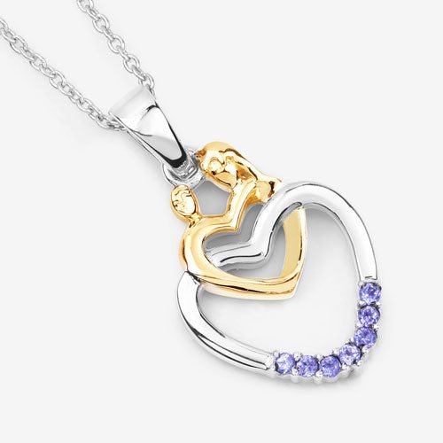 0.14 Carat Genuine Tanzanite .925 Sterling Silver Pendant - Pendants - Custom Crafting Alliance, LLC