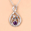 0.15 Carat Genuine Amethyst .925 Sterling Silver Pendant - Pendants - Custom Crafting Alliance, LLC