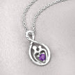 0.15 Carat Genuine Amethyst .925 Sterling Silver Pendant - Pendants - Custom Crafting Alliance, LLC