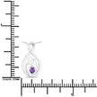 0.15 Carat Genuine Amethyst .925 Sterling Silver Pendant - Pendants - Custom Crafting Alliance, LLC