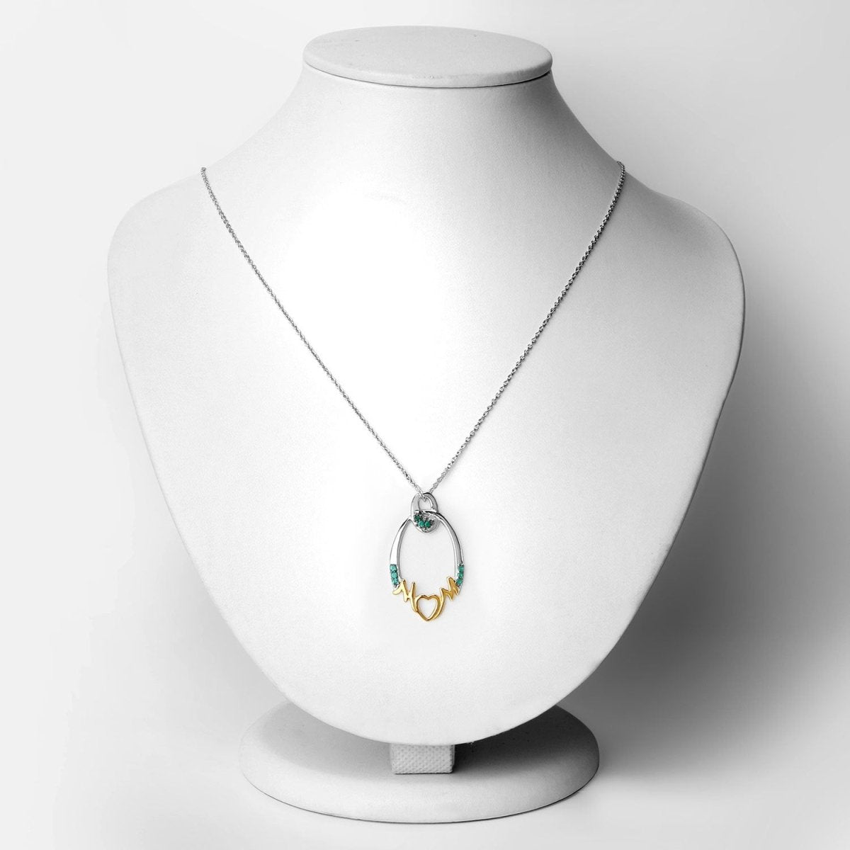 0.15 Carat Genuine Emerald .925 Sterling Silver Pendant - Pendants - Custom Crafting Alliance, LLC