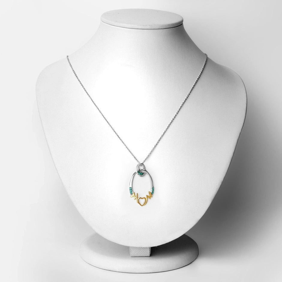 0.15 Carat Genuine Emerald .925 Sterling Silver Pendant - Pendants - Custom Crafting Alliance, LLC