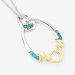 0.15 Carat Genuine Emerald .925 Sterling Silver Pendant - Pendants - Custom Crafting Alliance, LLC