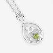 0.15 Carat Genuine Peridot .925 Sterling Silver Pendant - Pendants - Custom Crafting Alliance, LLC