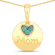 0.17 Carat Genuine Emerald .925 Sterling Silver Pendant - Pendants - Custom Crafting Alliance, LLC