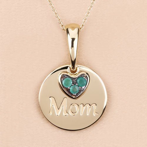 0.17 Carat Genuine Emerald .925 Sterling Silver Pendant - Pendants - Custom Crafting Alliance, LLC