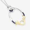 0.18 Carat Genuine Blue Sapphire .925 Sterling Silver Pendant - Pendants - Custom Crafting Alliance, LLC