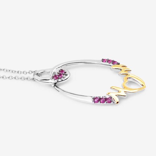 0.18 Carat Genuine Ruby .925 Sterling Silver Pendant - Pendants - Custom Crafting Alliance, LLC