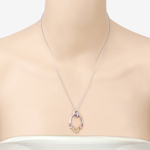 0.18 Carat Genuine Ruby .925 Sterling Silver Pendant - Pendants - Custom Crafting Alliance, LLC
