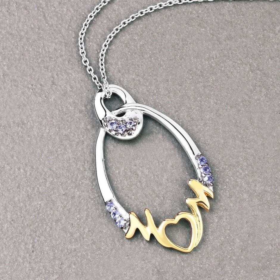 0.18 Carat Genuine Tanzanite .925 Sterling Silver Pendant - Pendants - Custom Crafting Alliance, LLC