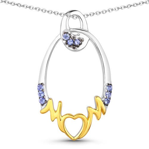 0.18 Carat Genuine Tanzanite .925 Sterling Silver Pendant - Pendants - Custom Crafting Alliance, LLC