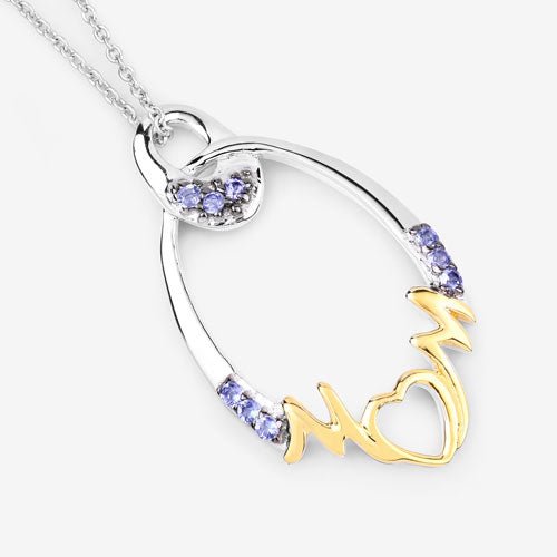 0.18 Carat Genuine Tanzanite .925 Sterling Silver Pendant - Pendants - Custom Crafting Alliance, LLC
